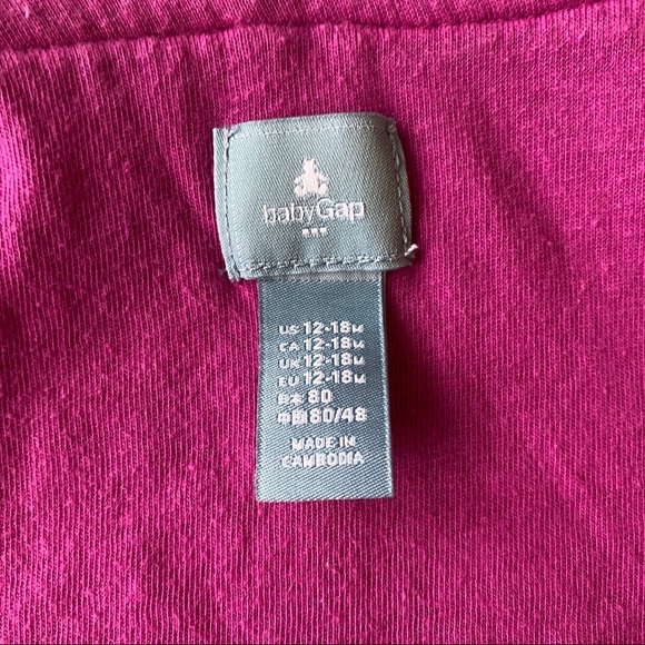 2/$15 Gap Sweater Magenta 12-18 month - Picture 6 of 9